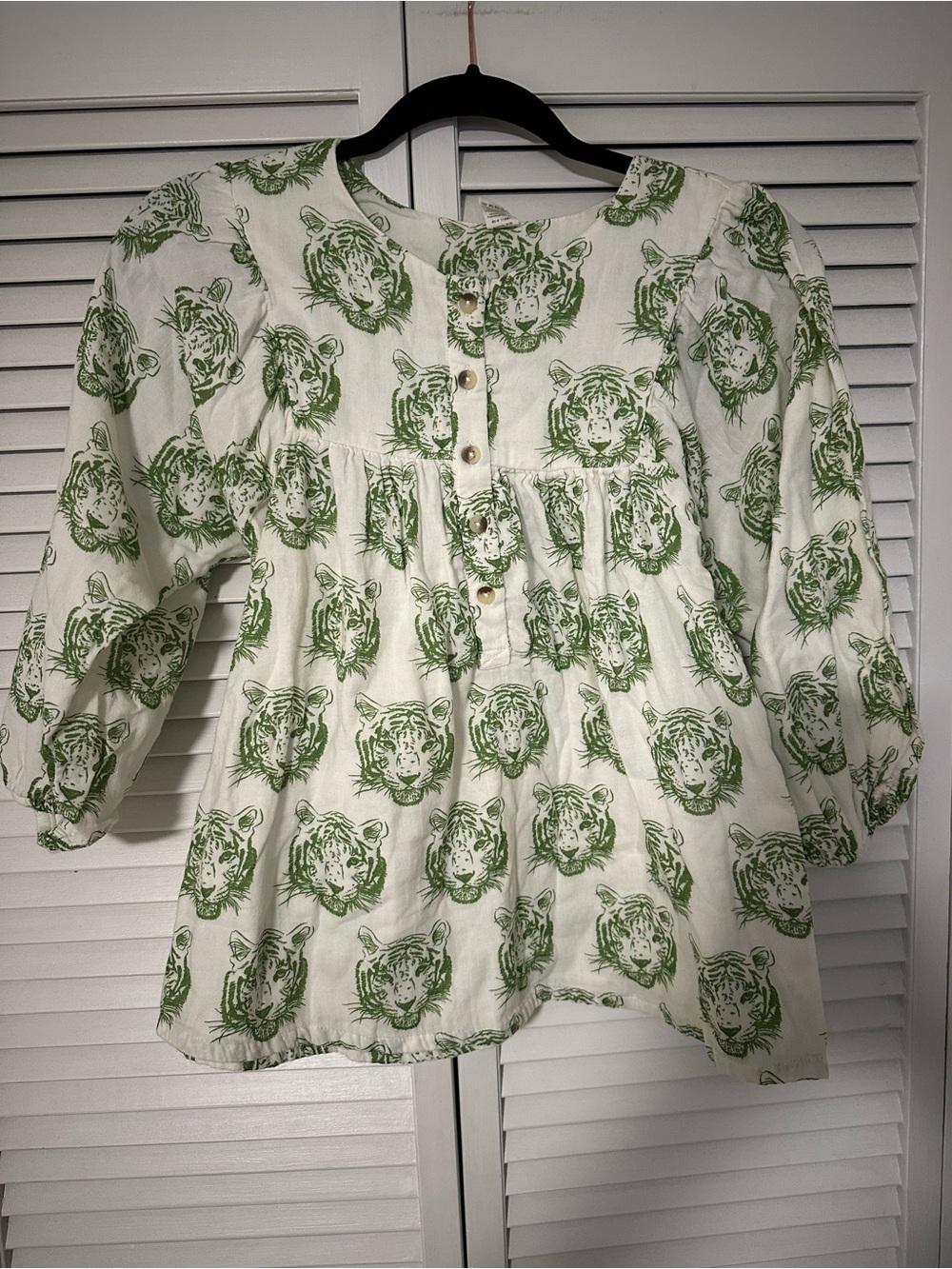 kate quinn Green Tiger-Heads Skirted Top